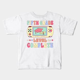 Fifth Grade Level Complete Graduation Student Video Games Kids T-Shirt